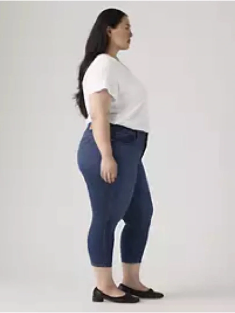 Levi's Indigo Mid-Rise Cropped Ankle Jeans - Picture 2 of 8